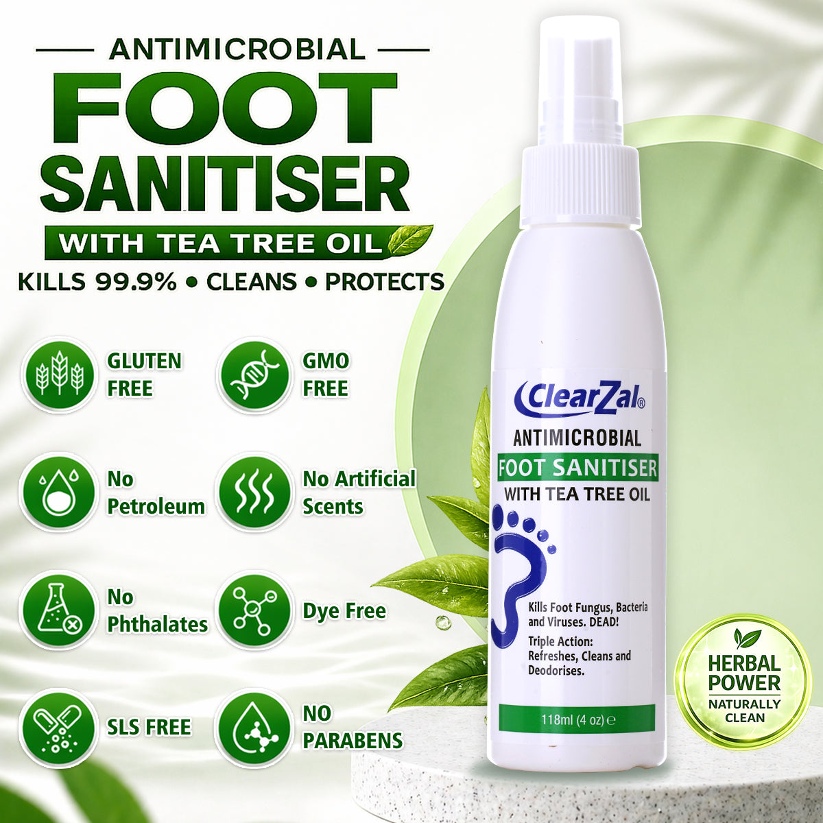 ClearZal® Antimicrobial Foot Sanitiser