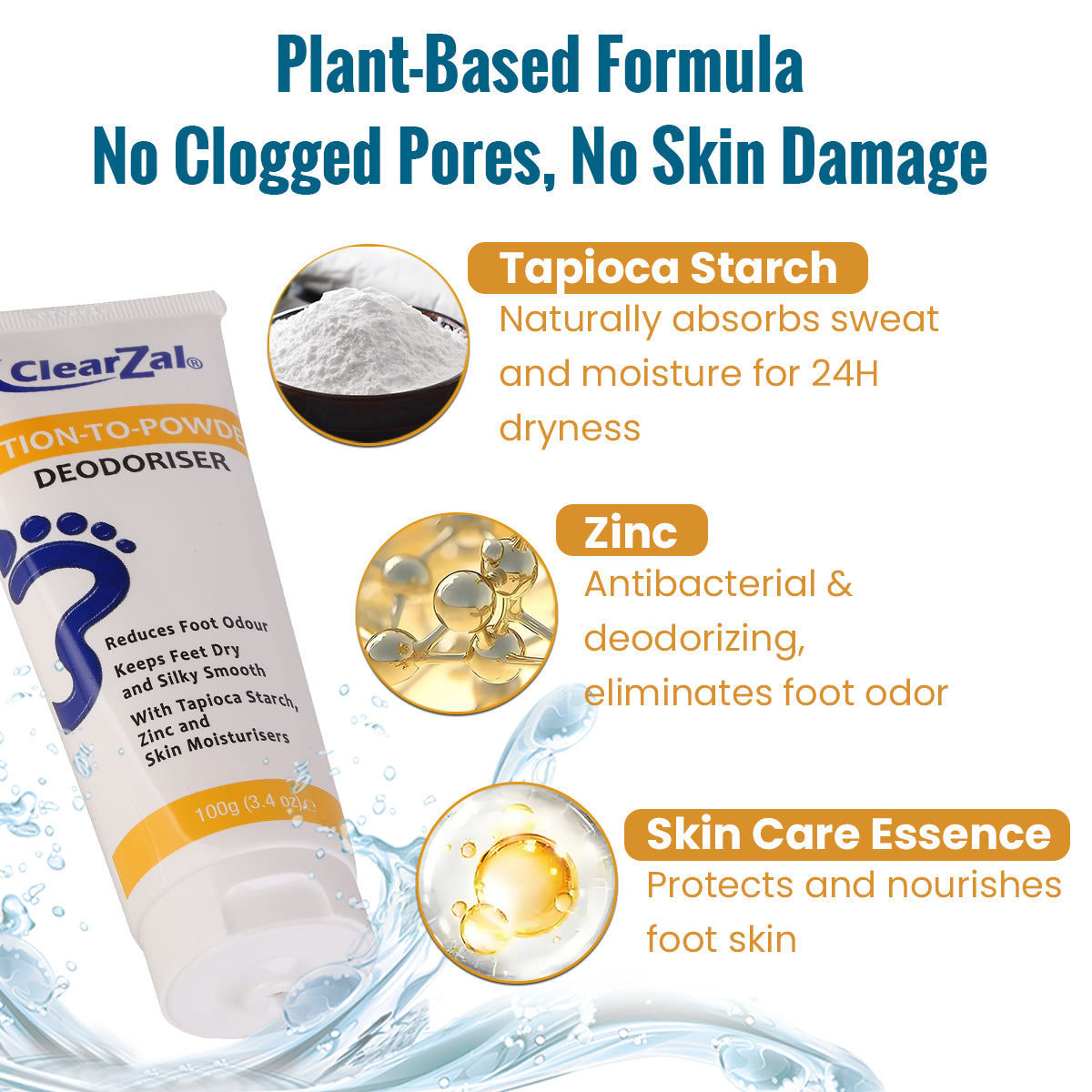 ClearZal® Lotion to Powder Deodoriser